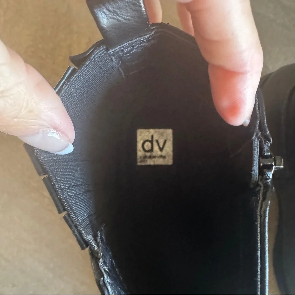DV by Dolce Vita Delilah Black Ankle Bootie with Elastic Panels Women …